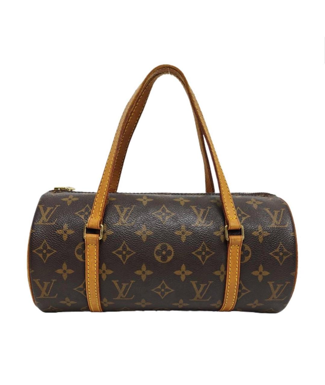 LOUIS VUITTON Коричневая канва сумка с короткими ручками, фото 9