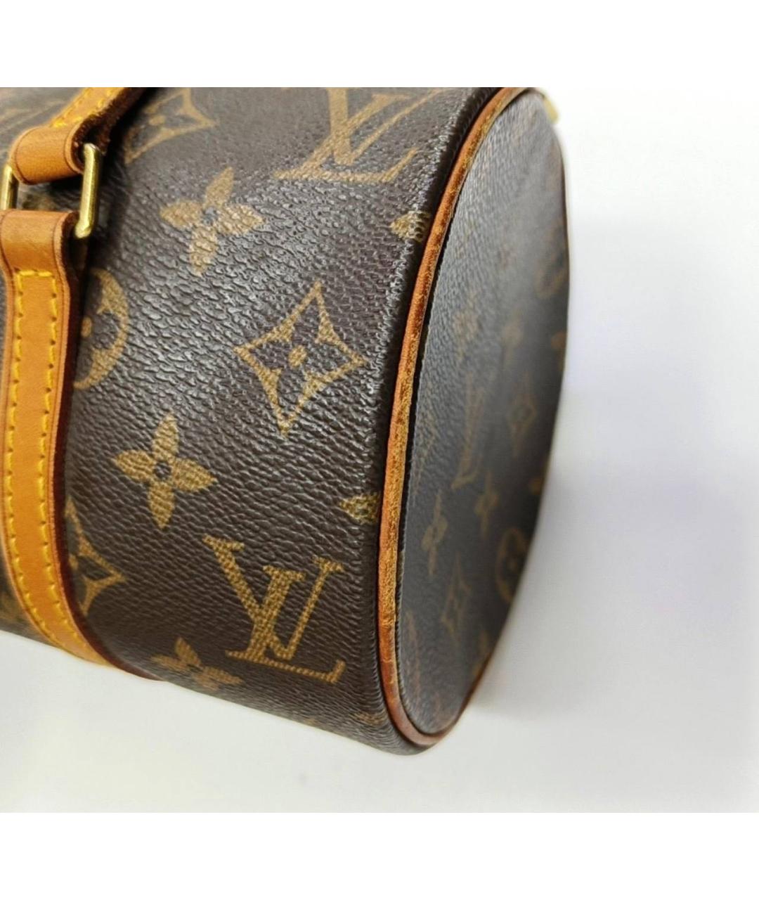 LOUIS VUITTON Коричневая канва сумка с короткими ручками, фото 8