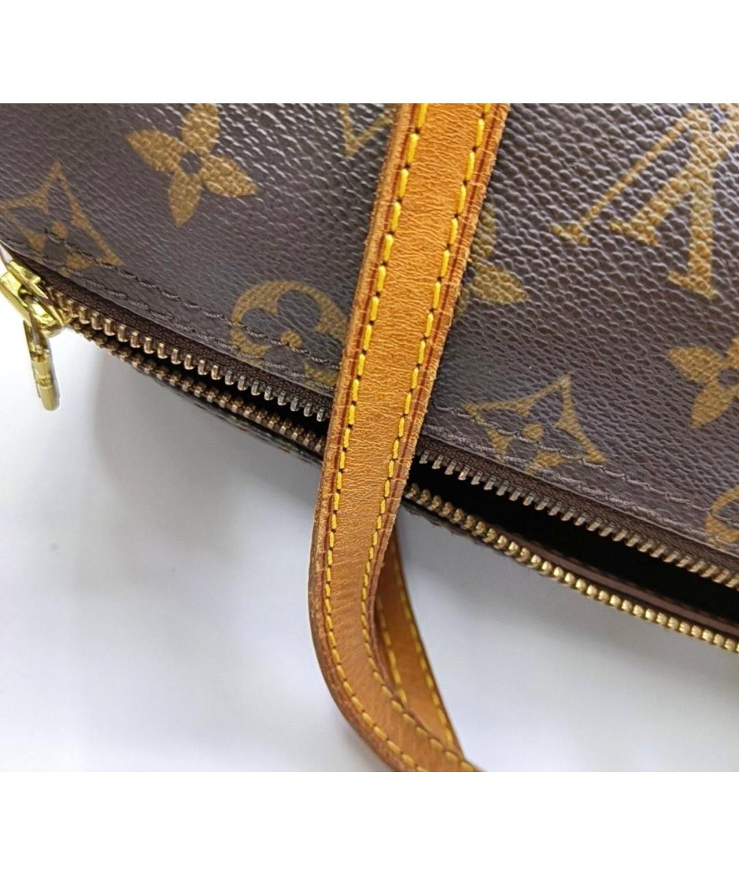 LOUIS VUITTON Коричневая канва сумка с короткими ручками, фото 7