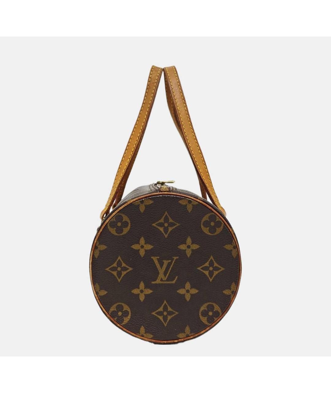 LOUIS VUITTON Коричневая канва сумка с короткими ручками, фото 3