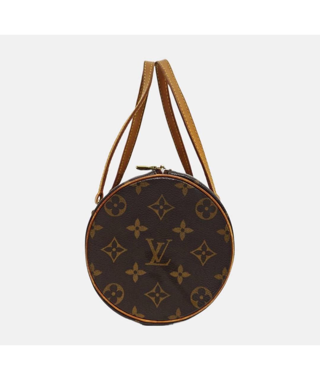 LOUIS VUITTON Коричневая канва сумка с короткими ручками, фото 6