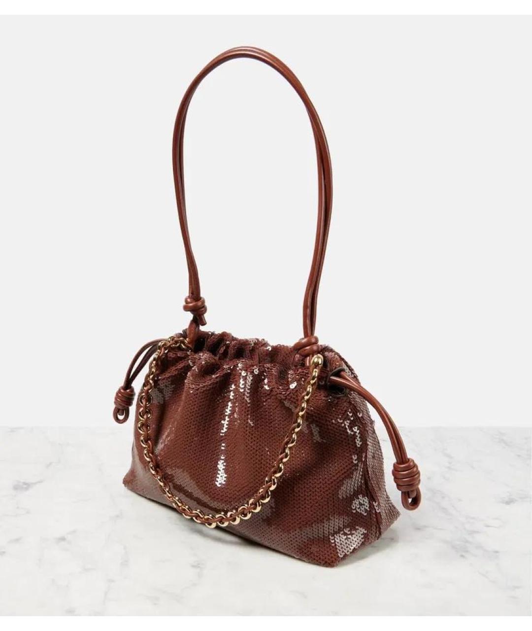 LOEWE Коричневая кожаная сумка через плечо, фото 7