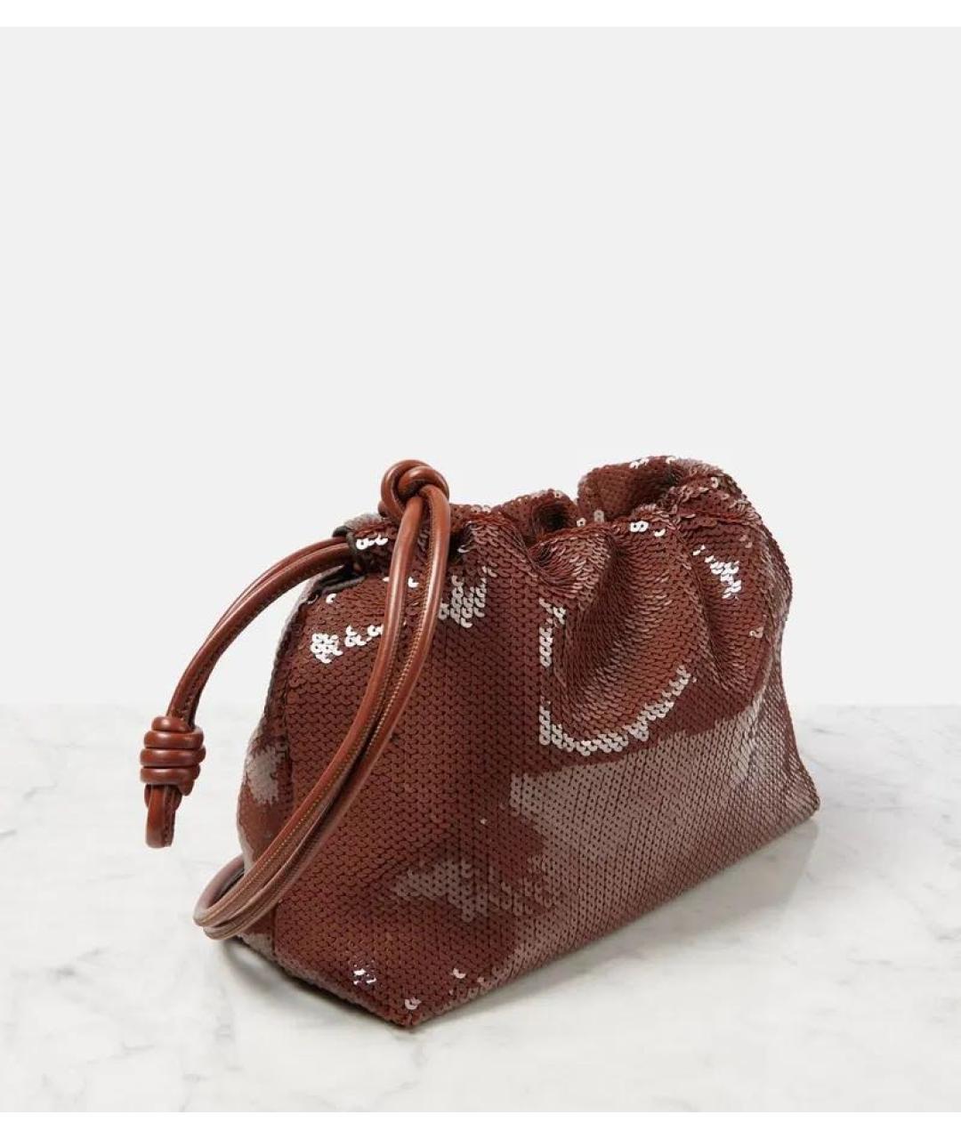 LOEWE Коричневая кожаная сумка через плечо, фото 3