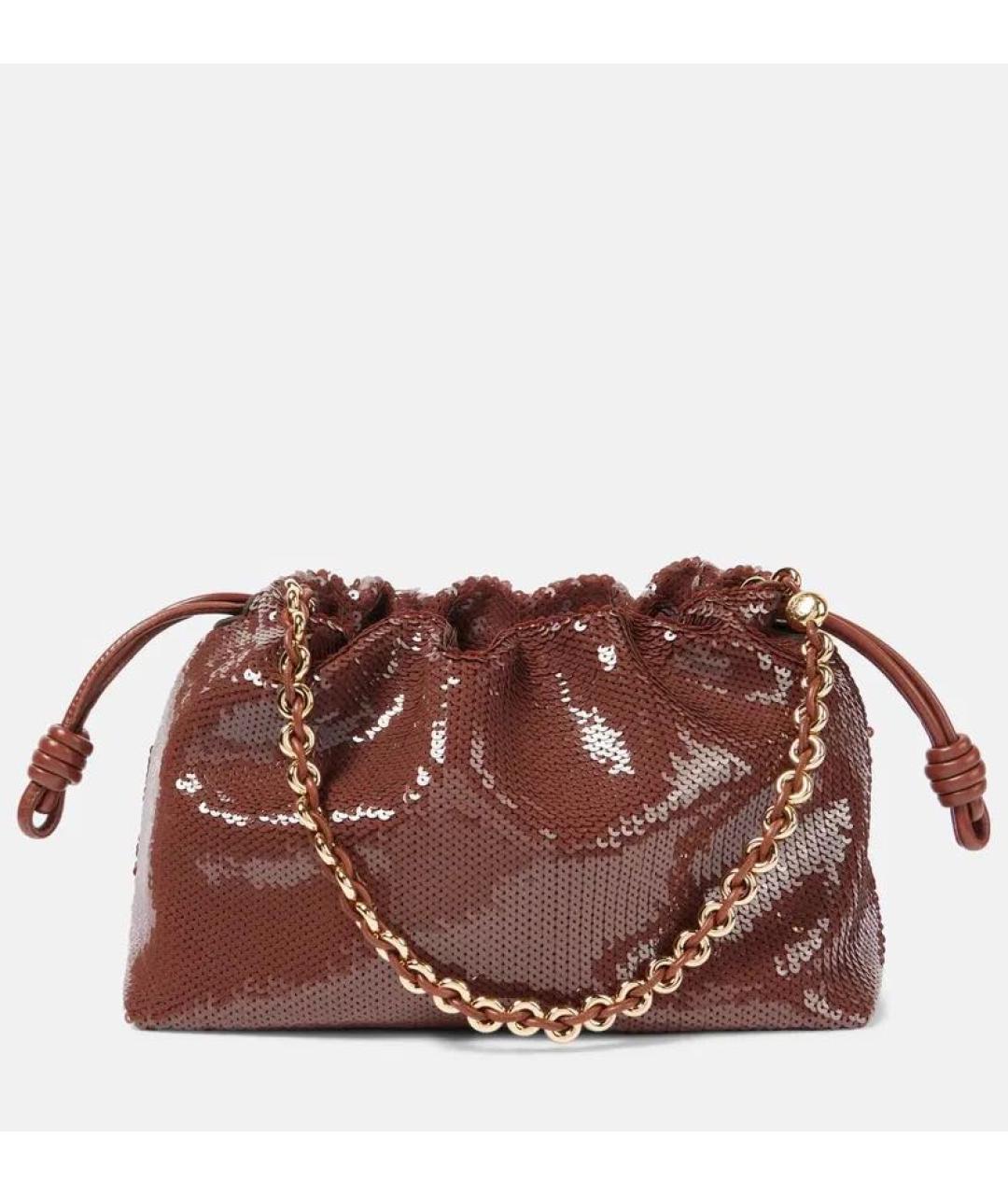 LOEWE Коричневая кожаная сумка через плечо, фото 9