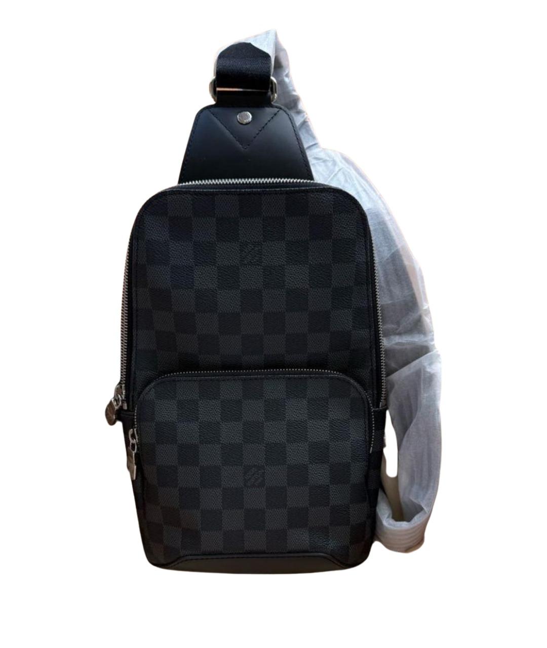 LOUIS VUITTON Черная барсетка из лакированной кожи, фото 1