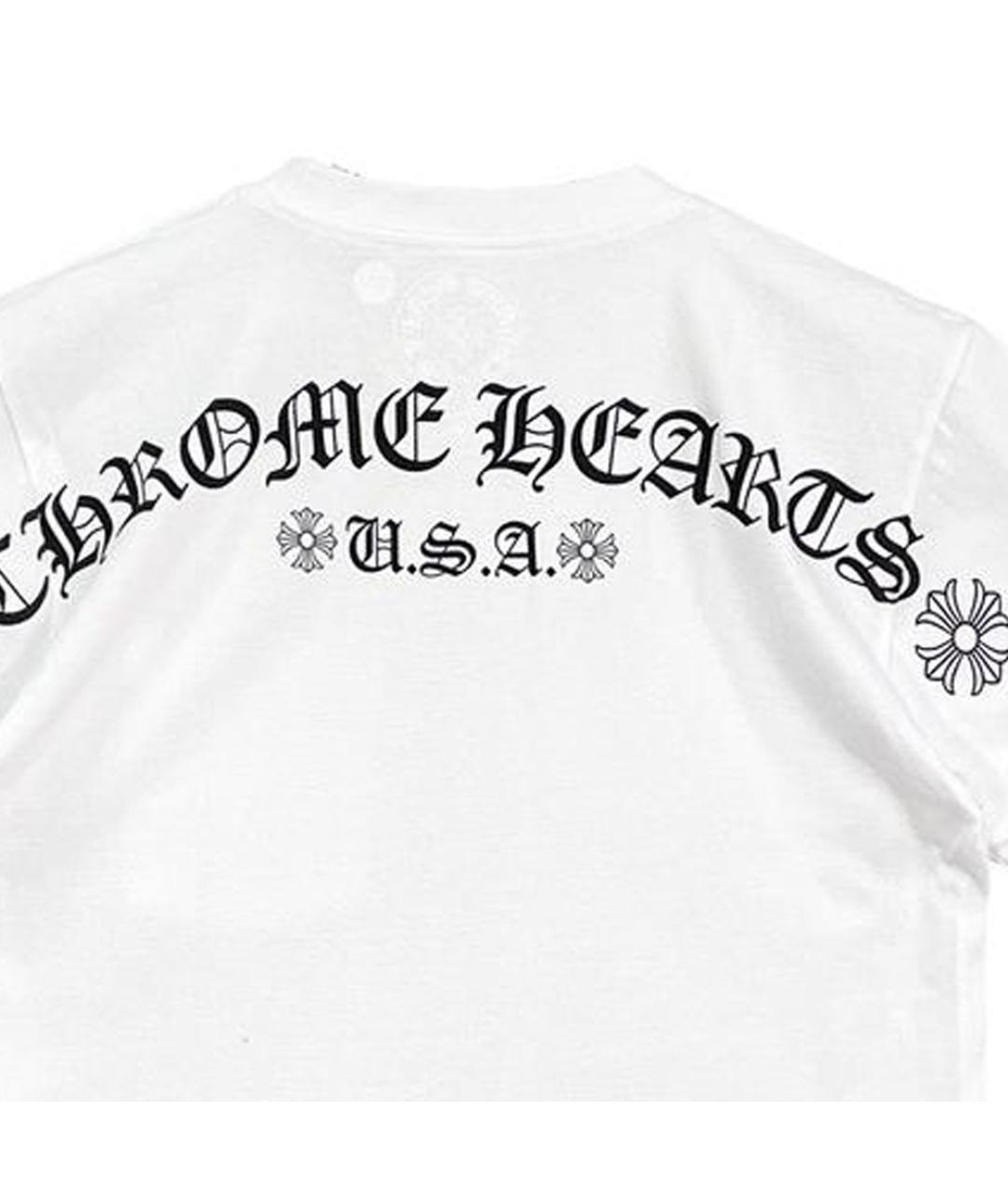 CHROME HEARTS Белая хлопковая футболка, фото 3