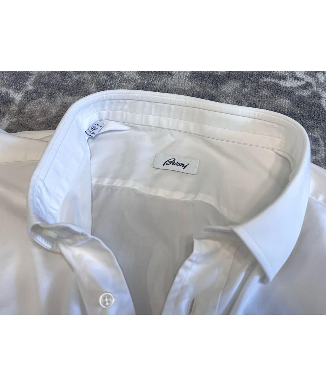 BRIONI Белая хлопковая классическая рубашка, фото 4