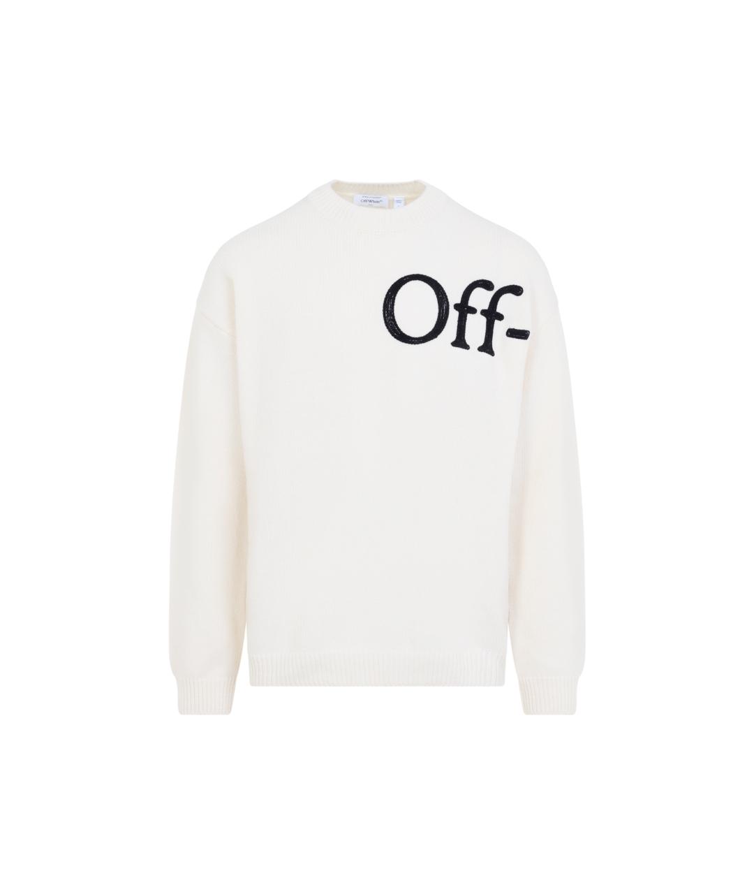OFF-WHITE Белый шерстяной джемпер / свитер, фото 1
