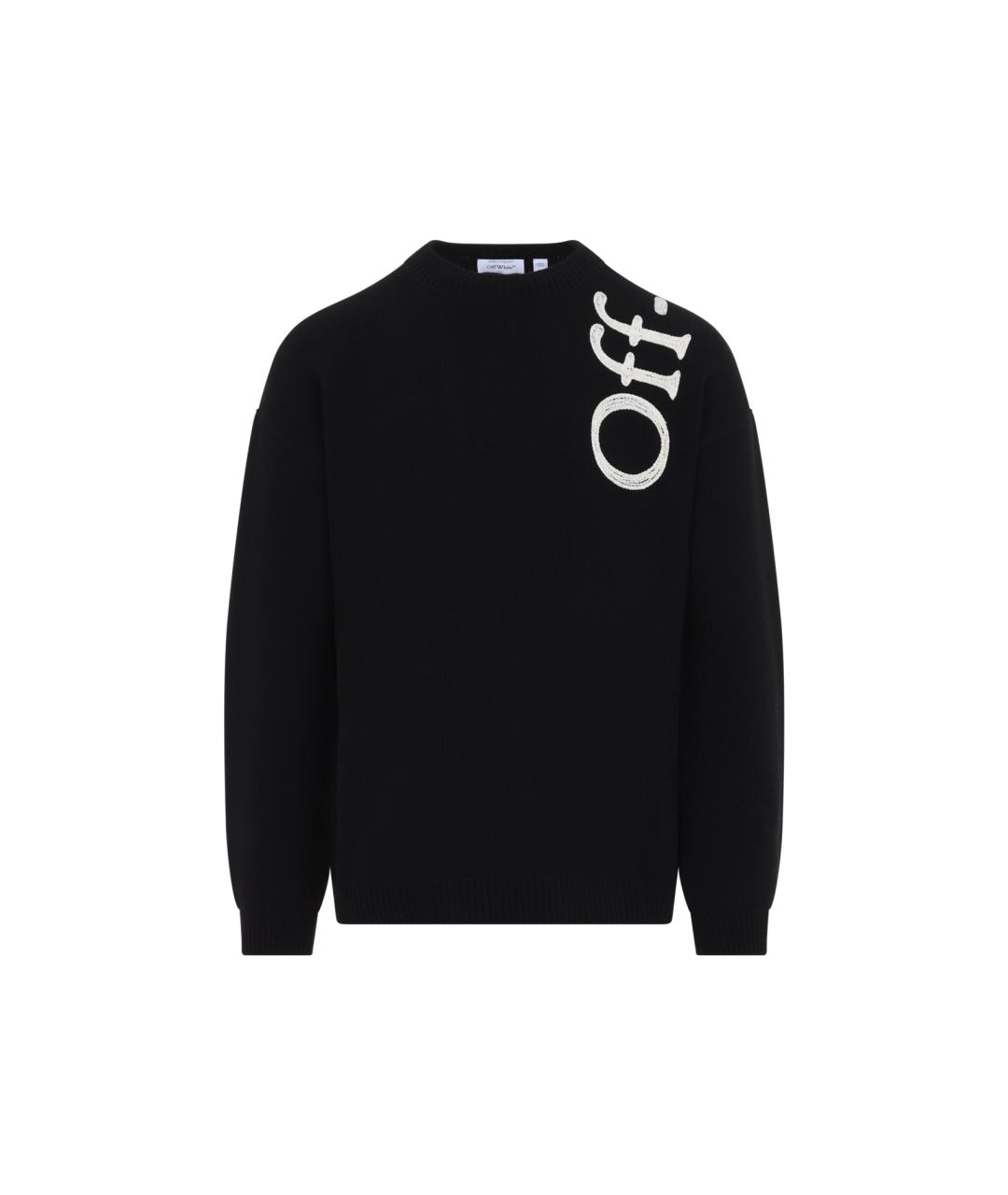 OFF-WHITE Черный шерстяной джемпер / свитер, фото 1
