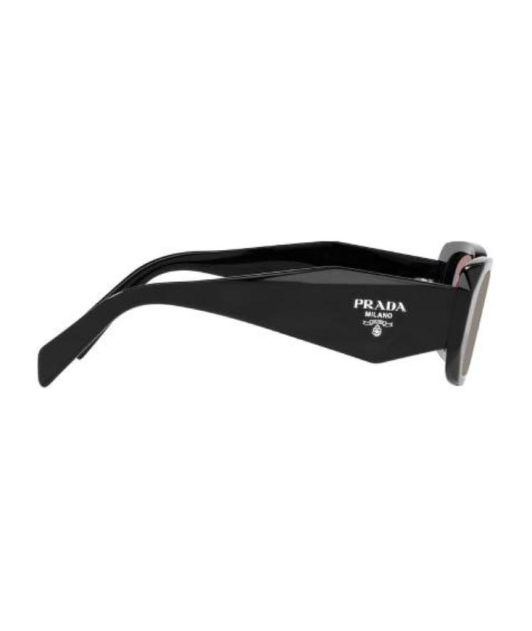 PRADA Черные пластиковые солнцезащитные очки, фото 3