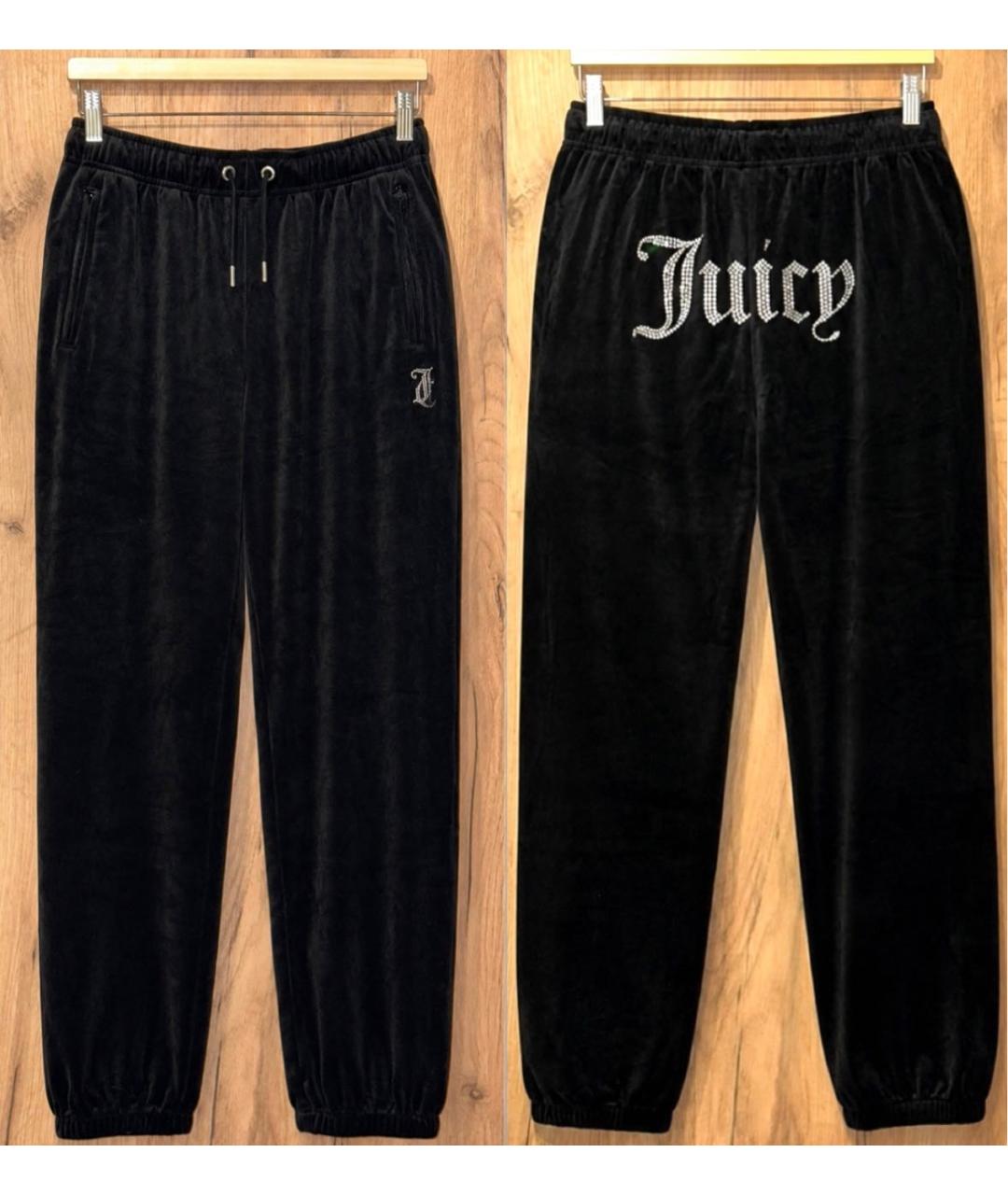 JUICY COUTURE Черный велюровый костюм с брюками, фото 4