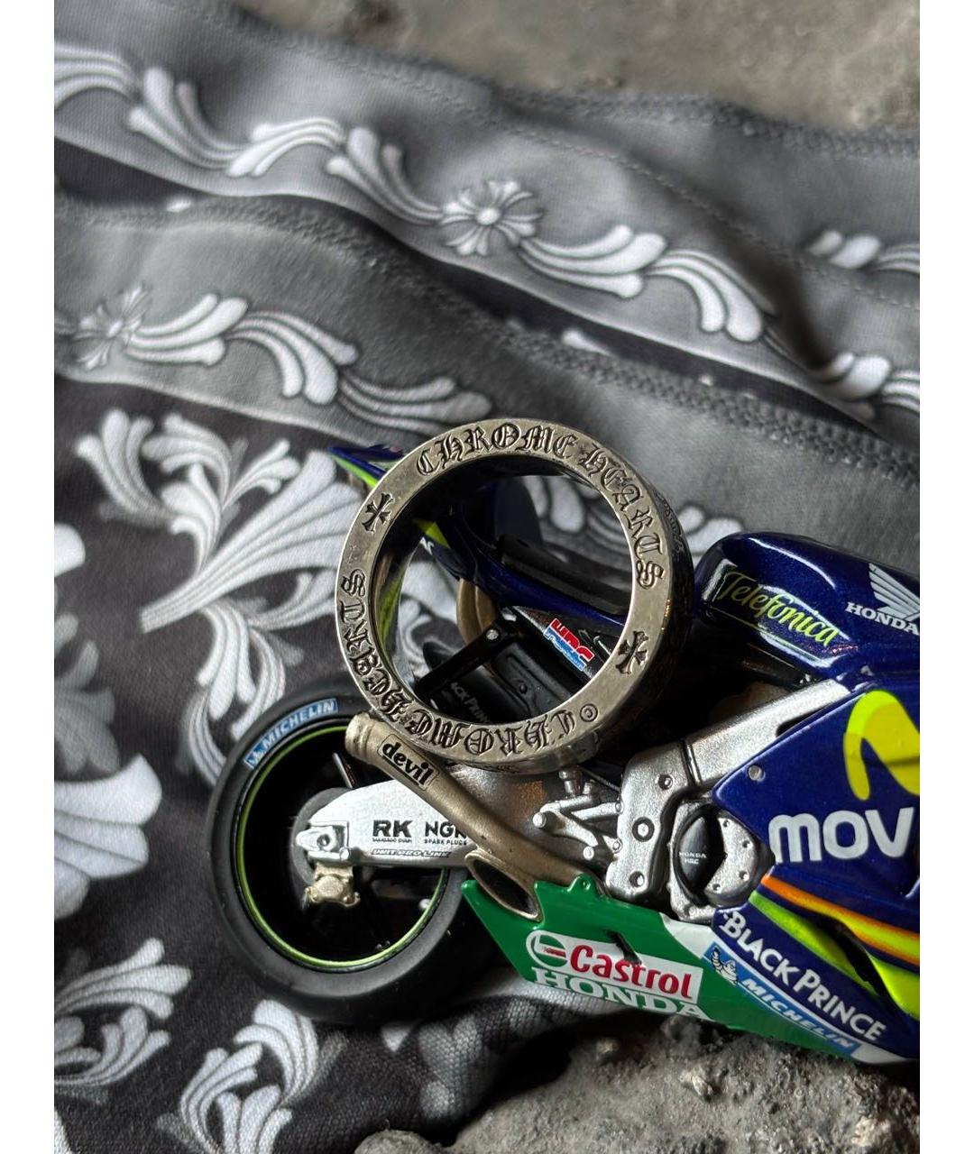 CHROME HEARTS Серебряное серебряное кольцо, фото 2