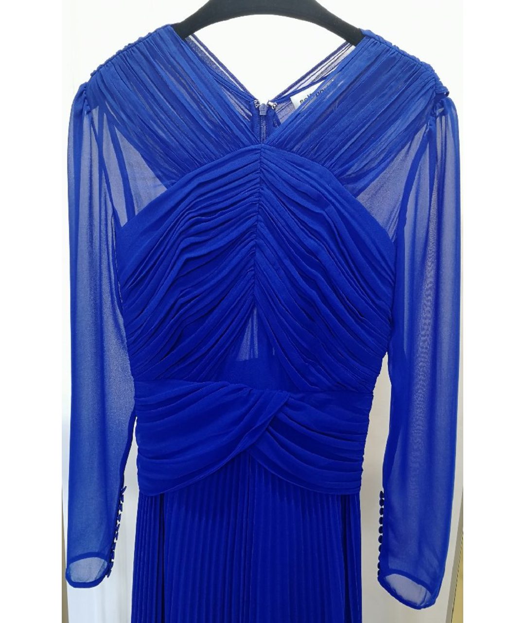 SELF-PORTRAIT Синее полиэстеровое платье, фото 7