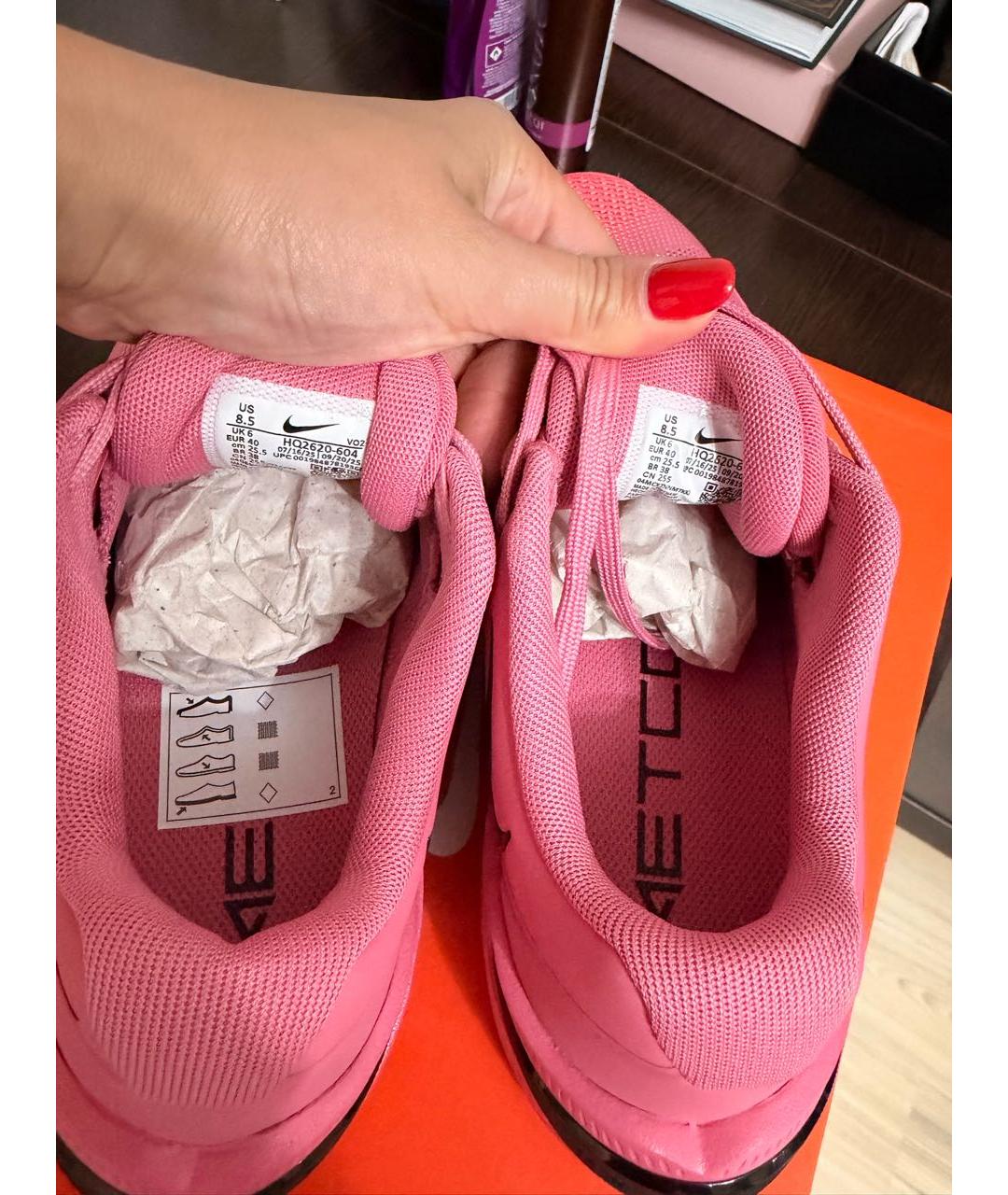 NIKE Розовые текстильные кроссовки, фото 6