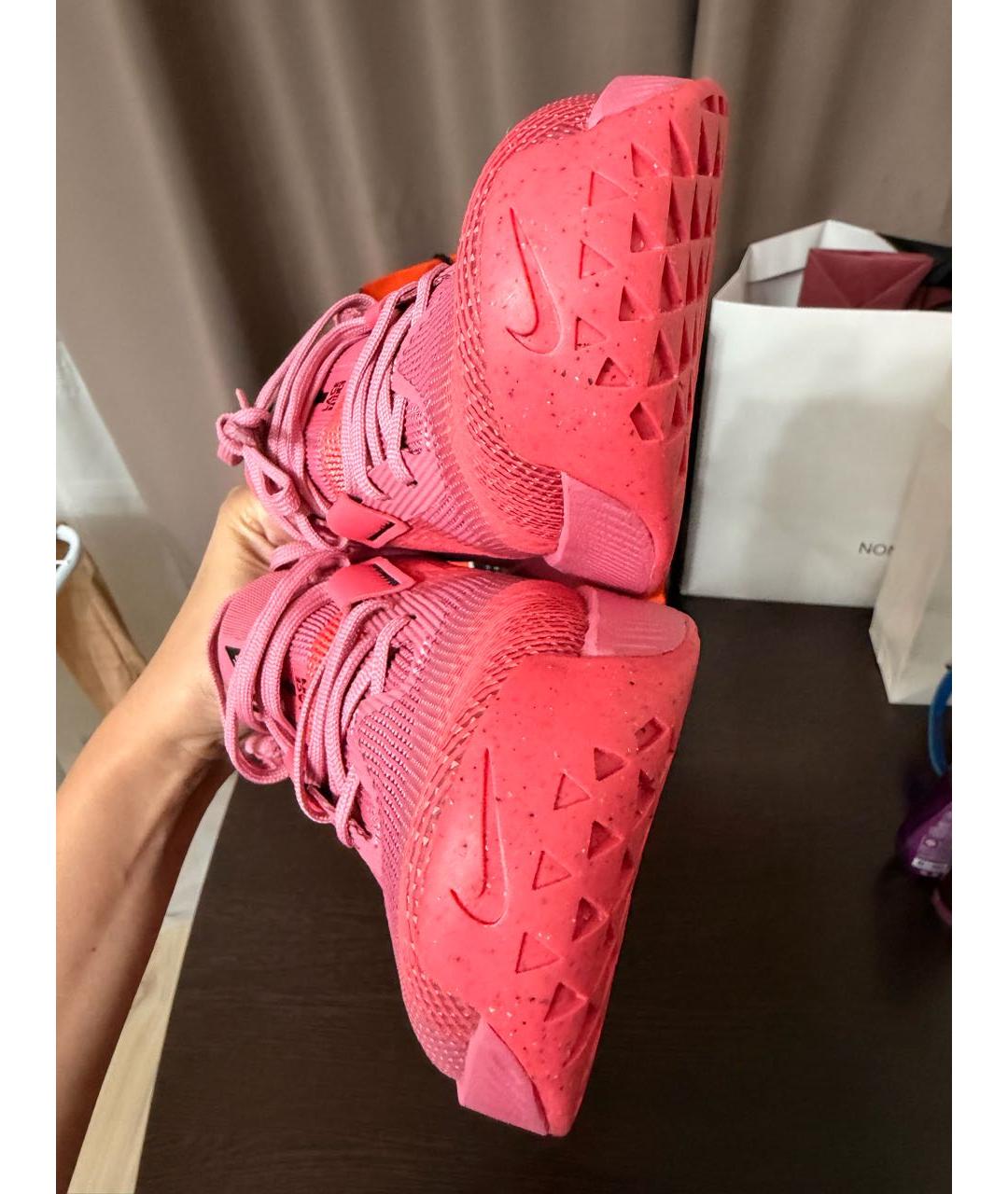 NIKE Розовые текстильные кроссовки, фото 8