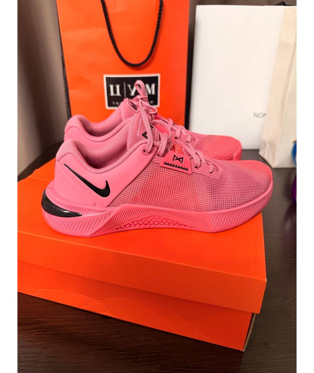 NIKE Розовые текстильные кроссовки, фото 5