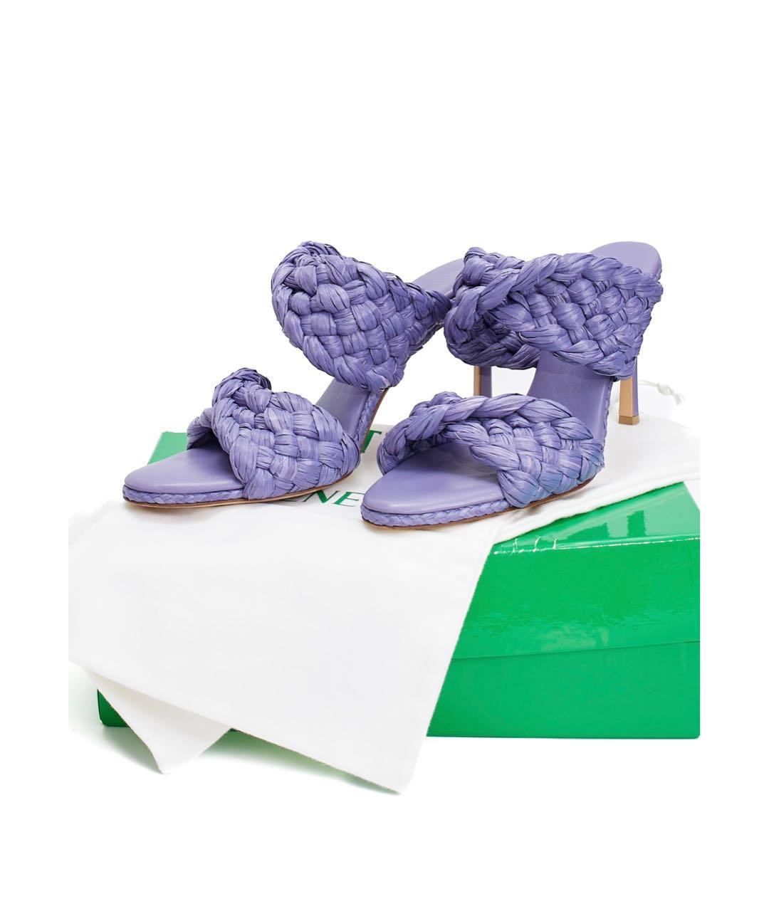 BOTTEGA VENETA Фиолетовые мюли, фото 5
