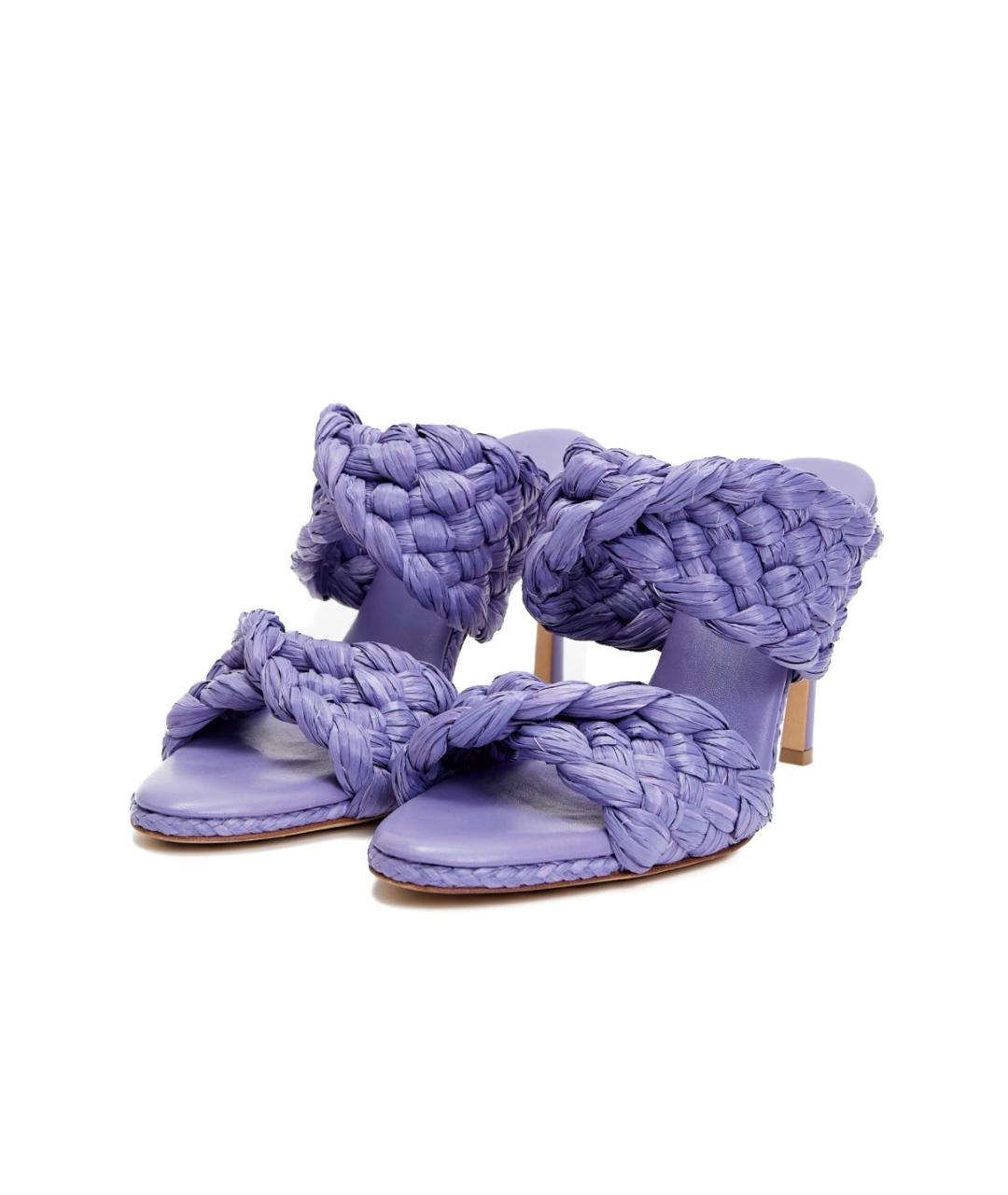 BOTTEGA VENETA Фиолетовые мюли, фото 3
