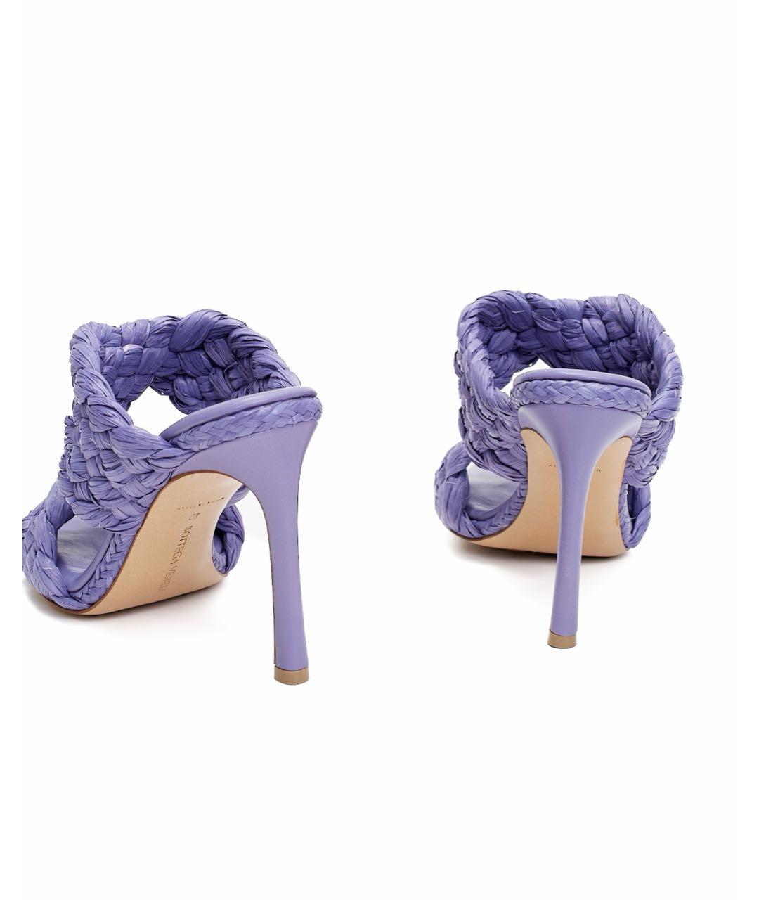 BOTTEGA VENETA Фиолетовые мюли, фото 4