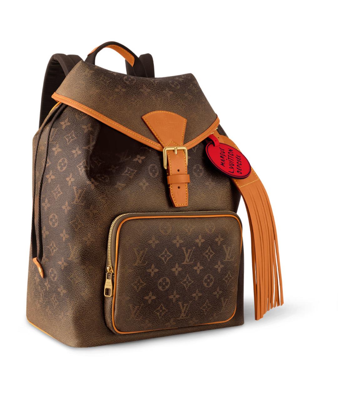 LOUIS VUITTON Коричневый канва рюкзак, фото 2