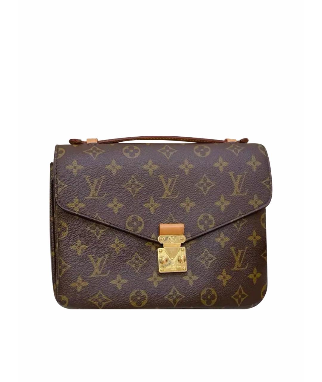 LOUIS VUITTON Коричневая кожаная сумка через плечо, фото 1