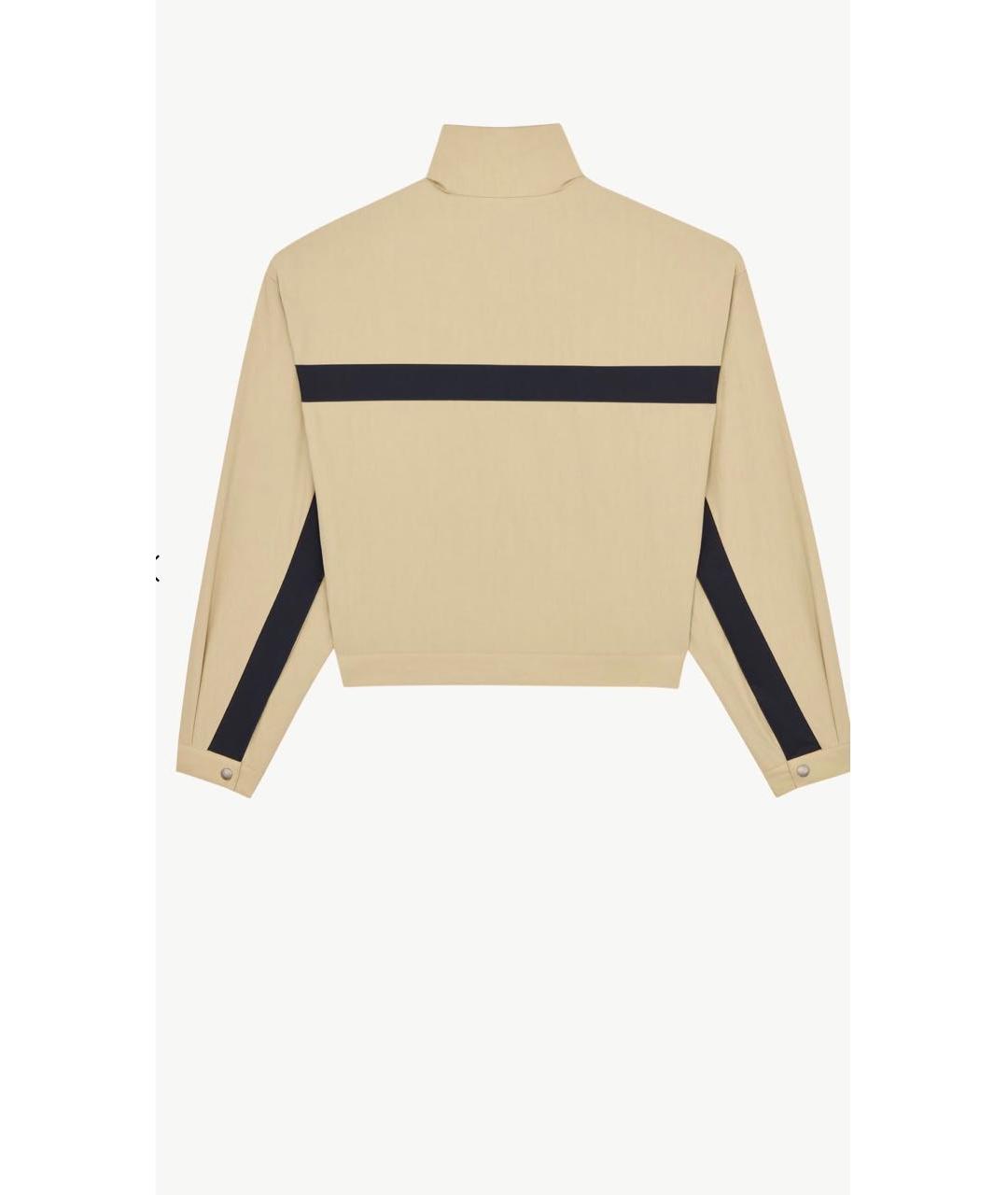SAINT LAURENT Бежевая хлопковая куртка, фото 2