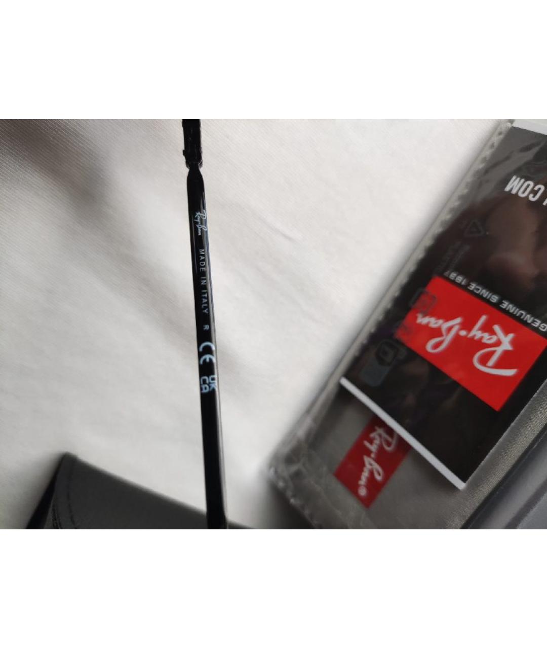RAY BAN Черные металлические солнцезащитные очки, фото 6
