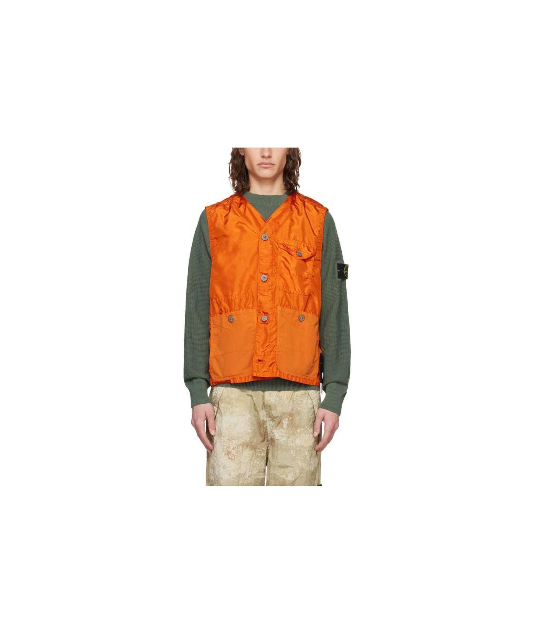 STONE ISLAND Оранжевый жилет, фото 6