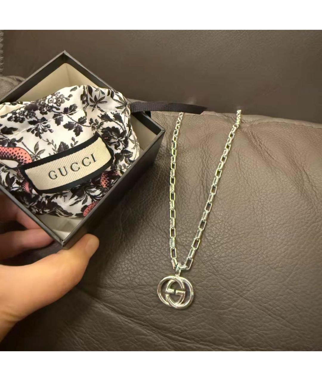 GUCCI Серебряная серебряная подвеска, фото 5