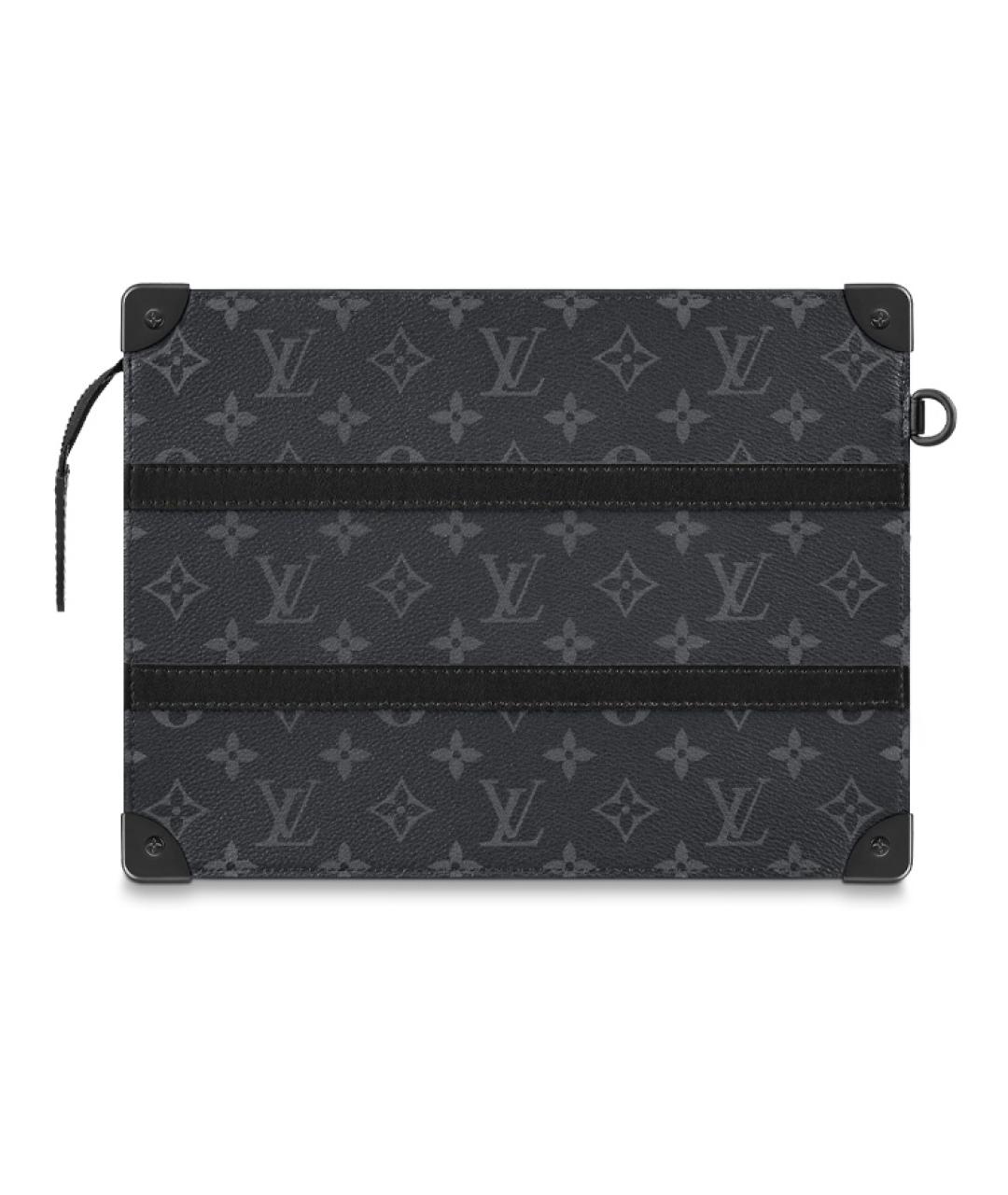 LOUIS VUITTON Антрацитовая папка для документов из канвы, фото 5