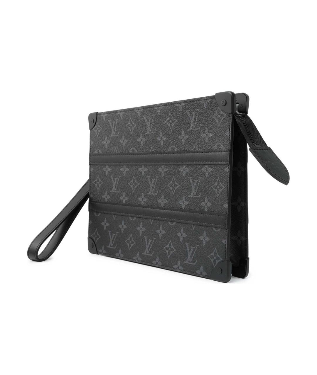 LOUIS VUITTON Антрацитовая папка для документов из канвы, фото 4