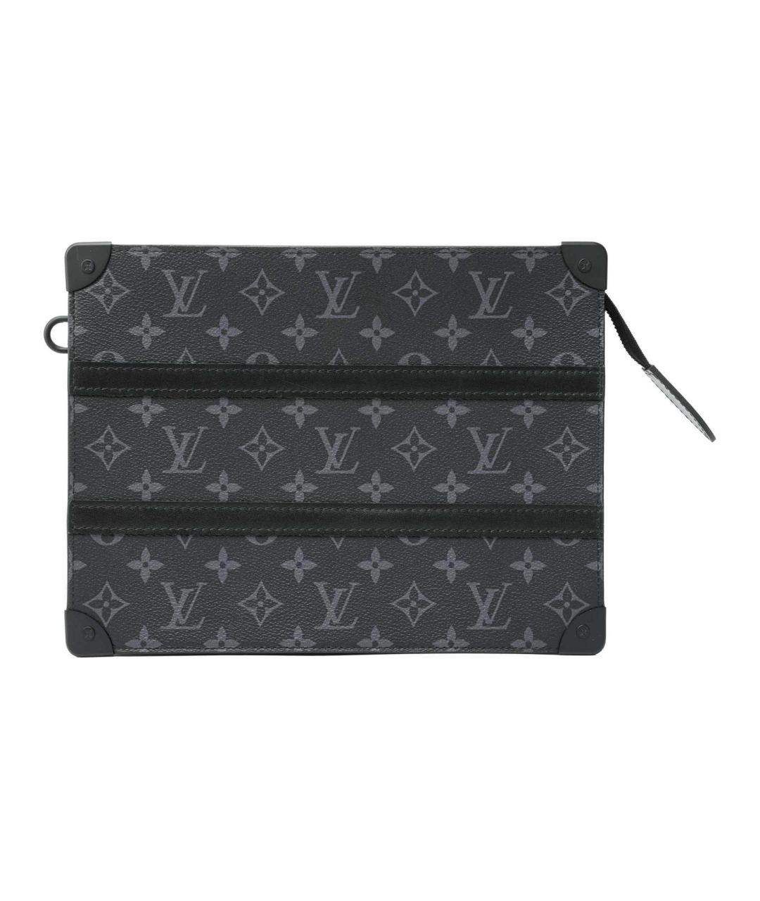 LOUIS VUITTON Антрацитовая папка для документов из канвы, фото 2