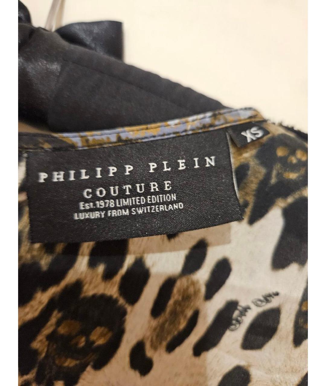 PHILIPP PLEIN Черное шелковое коктейльное платье, фото 5