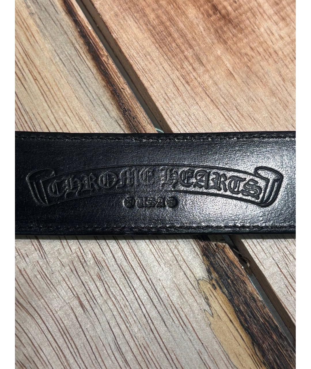 CHROME HEARTS Черный кожаный ремень, фото 3