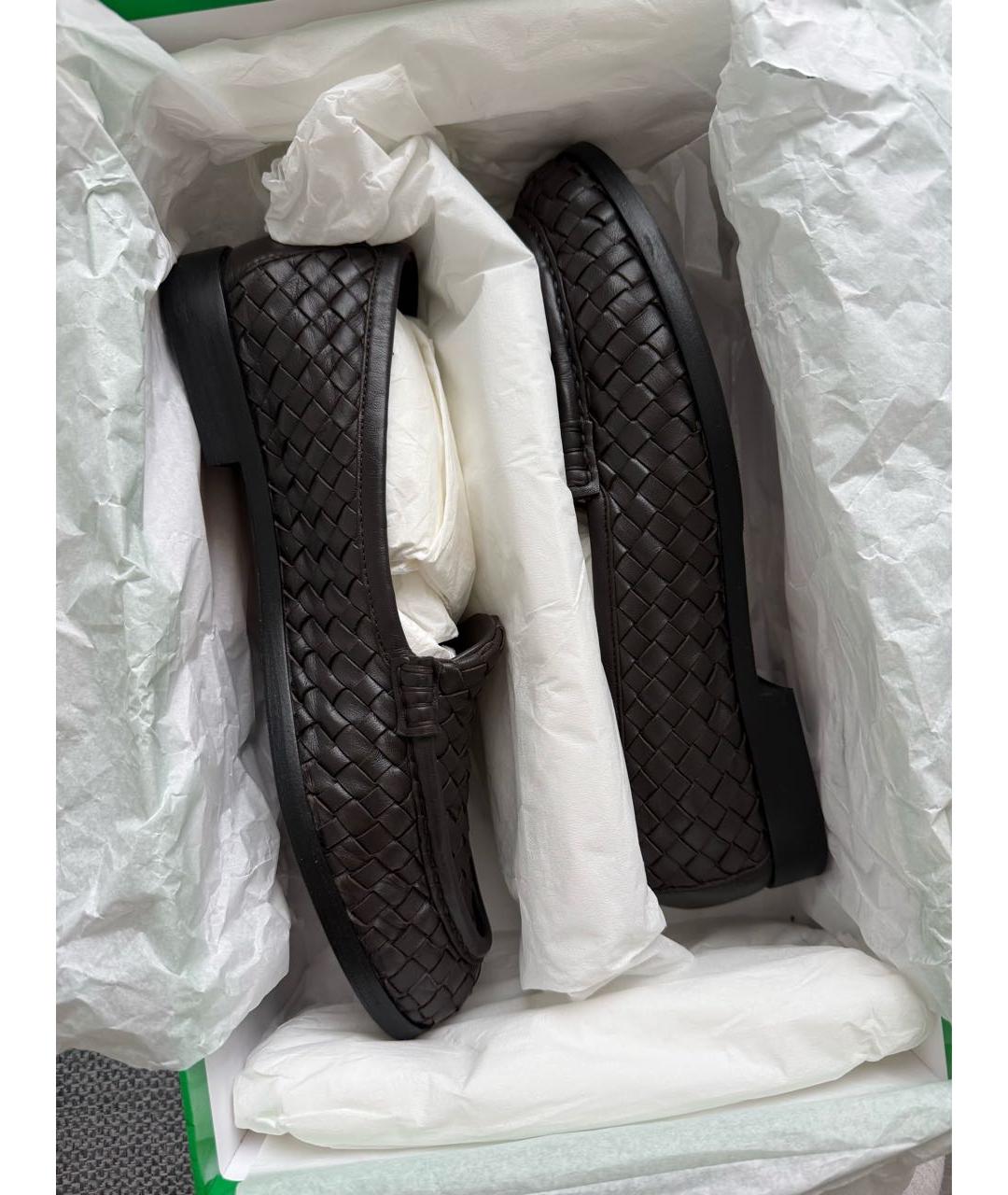 BOTTEGA VENETA Коричневые кожаные лоферы, фото 7