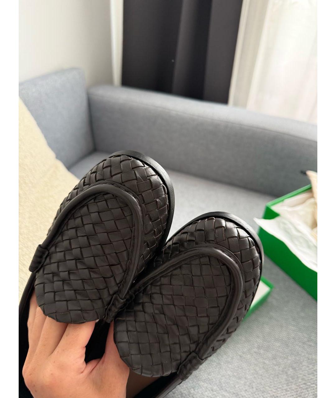BOTTEGA VENETA Коричневые кожаные лоферы, фото 3