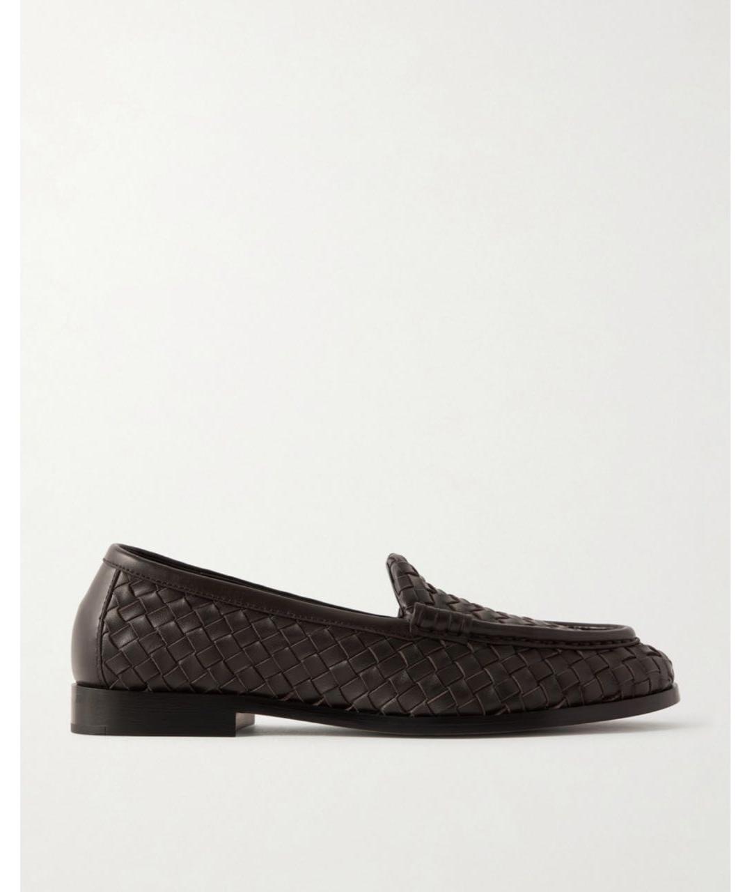 BOTTEGA VENETA Коричневые кожаные лоферы, фото 9