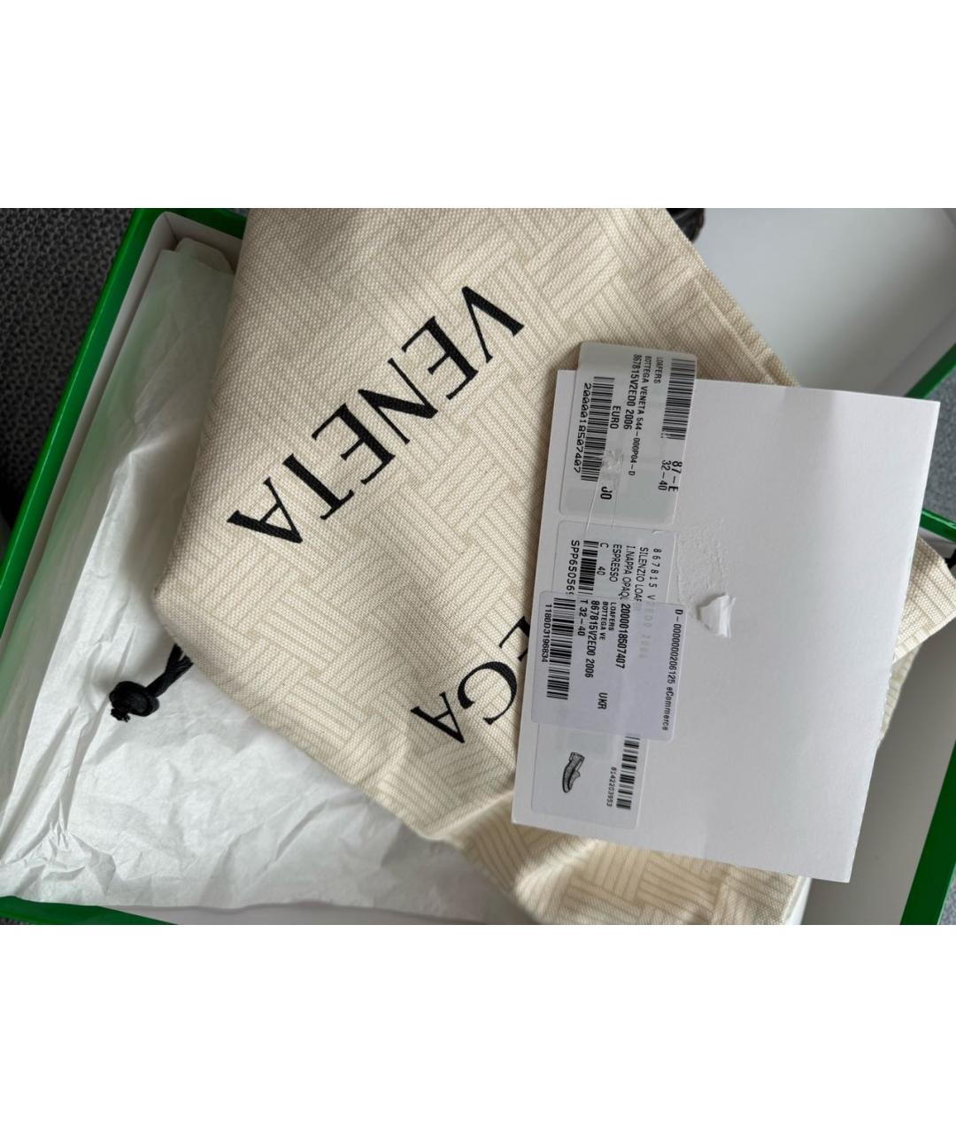 BOTTEGA VENETA Коричневые кожаные лоферы, фото 8