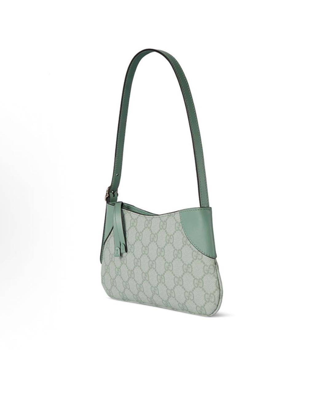 GUCCI Бирюзовая кожаная сумка через плечо, фото 2