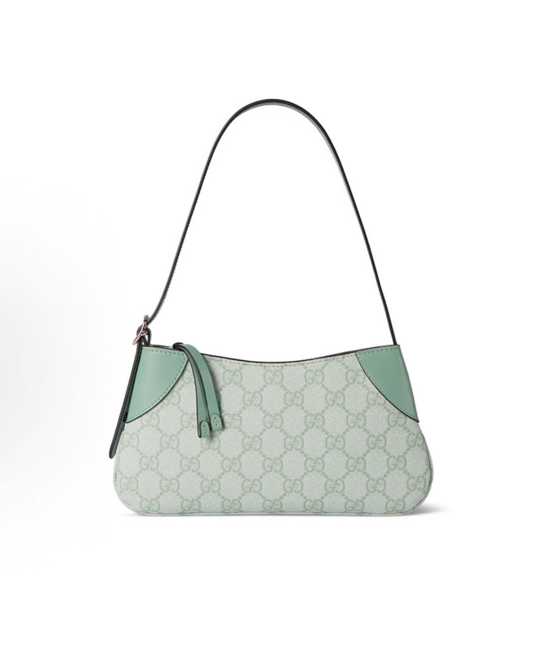 GUCCI Бирюзовая кожаная сумка через плечо, фото 1