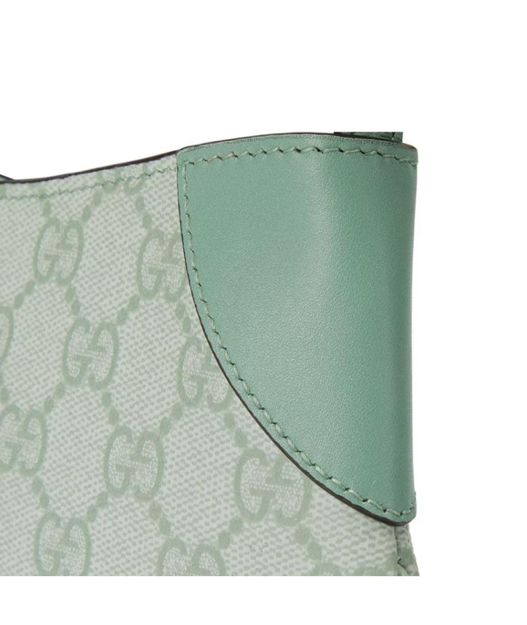 GUCCI Бирюзовая кожаная сумка через плечо, фото 5