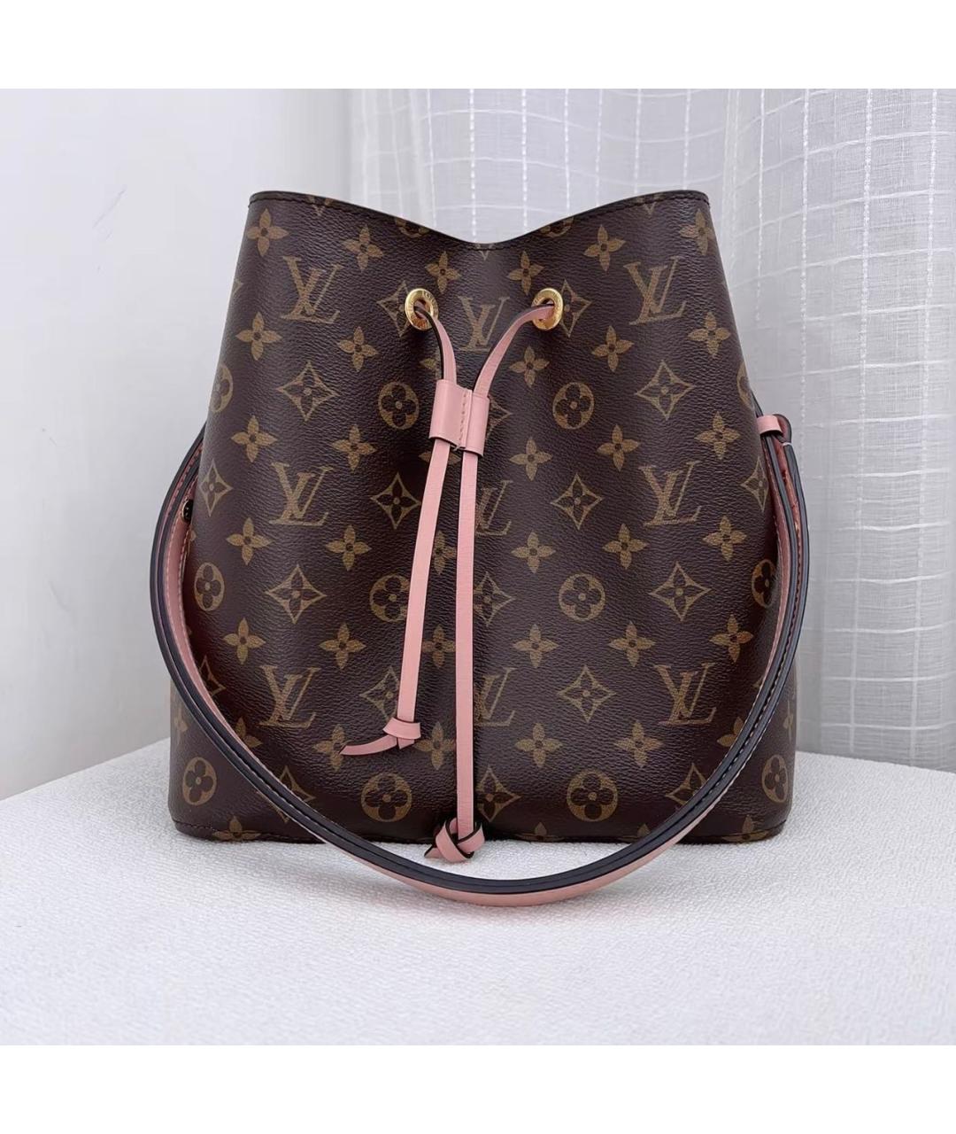 LOUIS VUITTON Коричневая канва сумка тоут, фото 9