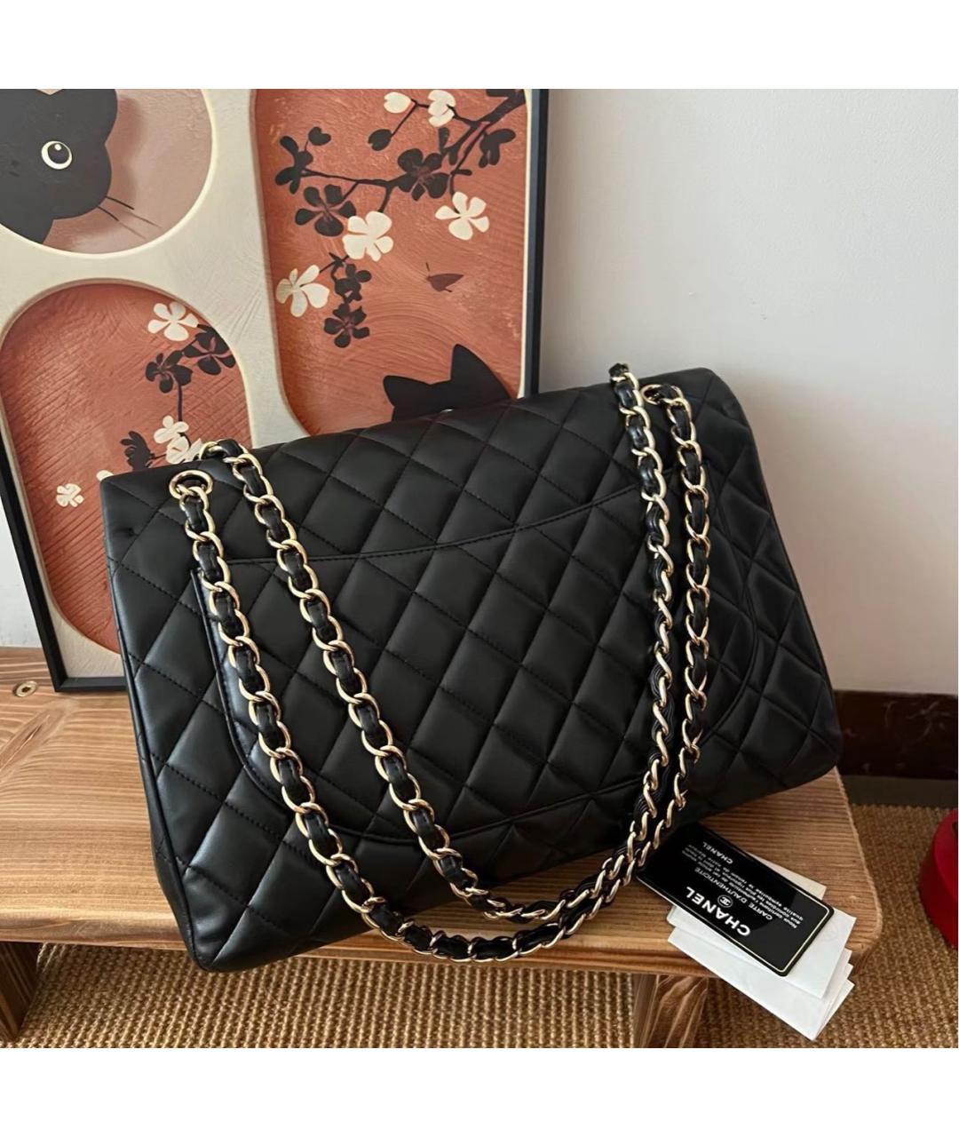 CHANEL Черная кожаная сумка через плечо, фото 4