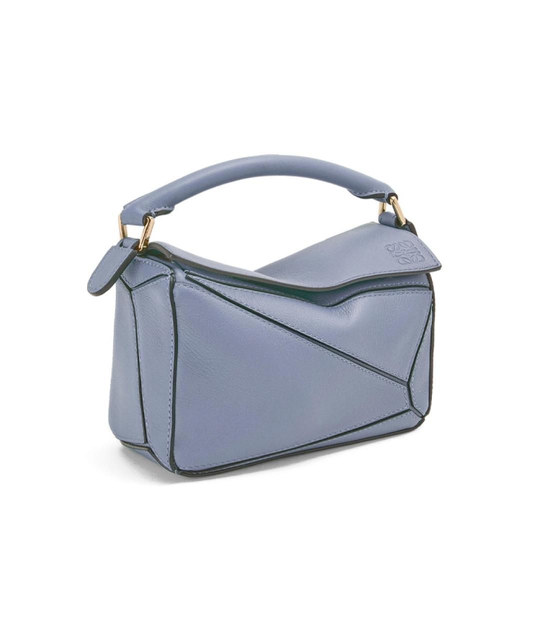 LOEWE Голубая кожаная сумка через плечо, фото 2