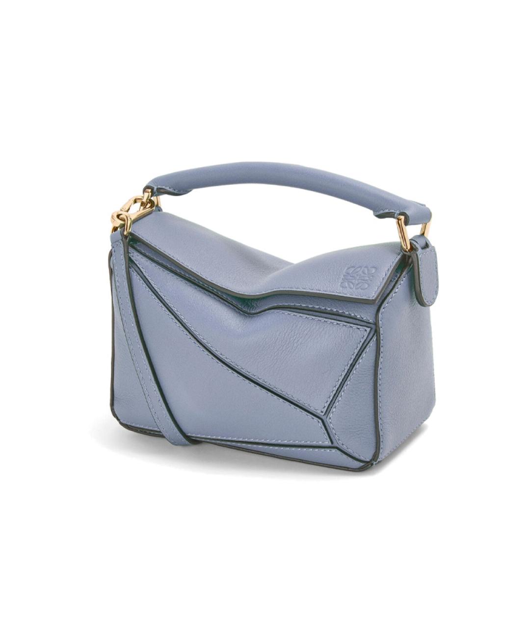 LOEWE Голубая кожаная сумка через плечо, фото 1