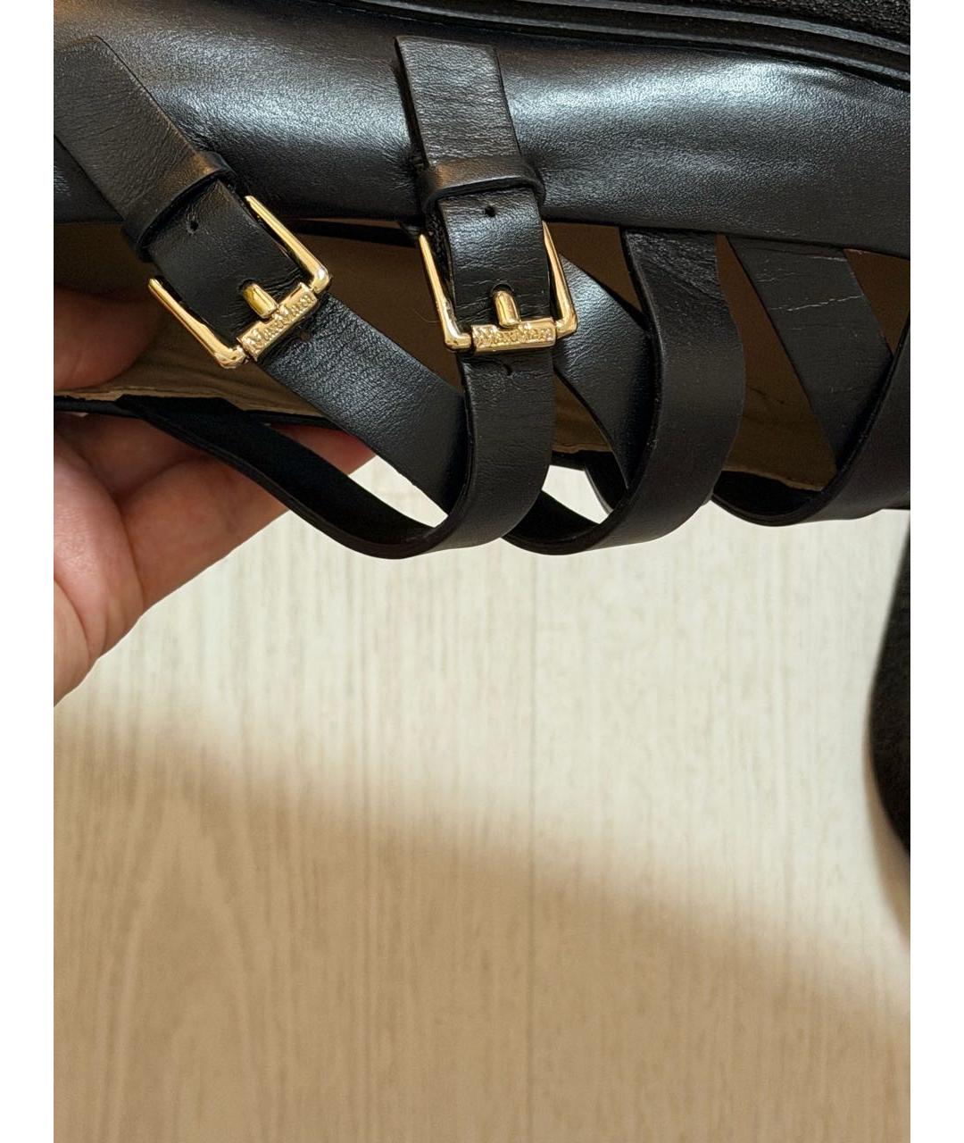 MAX MARA Черные кожаные туфли, фото 6