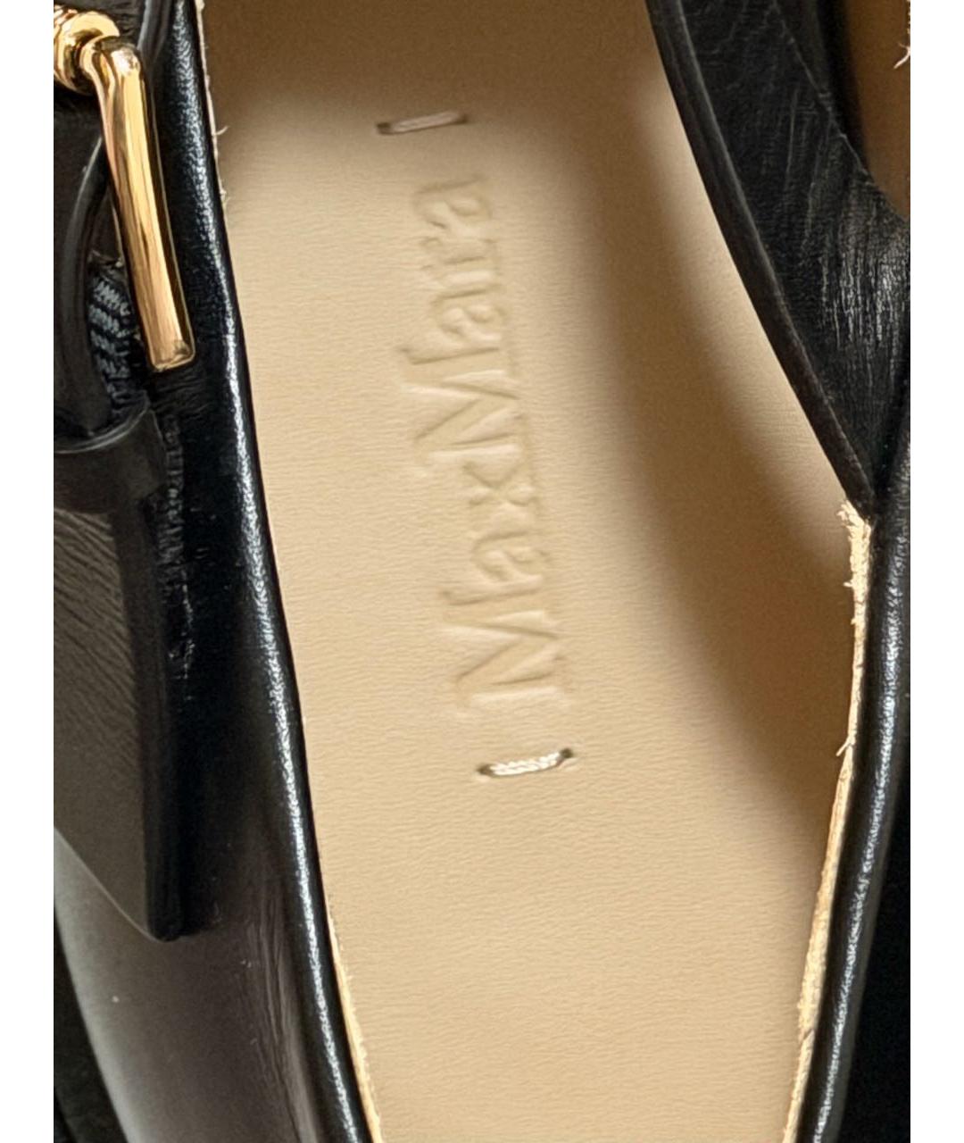 MAX MARA Черные кожаные туфли, фото 5