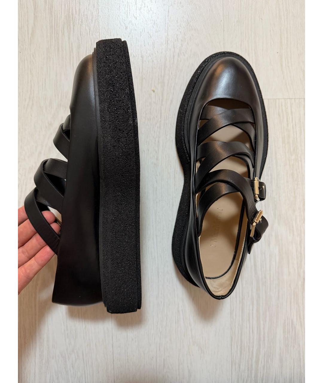 MAX MARA Черные кожаные туфли, фото 3