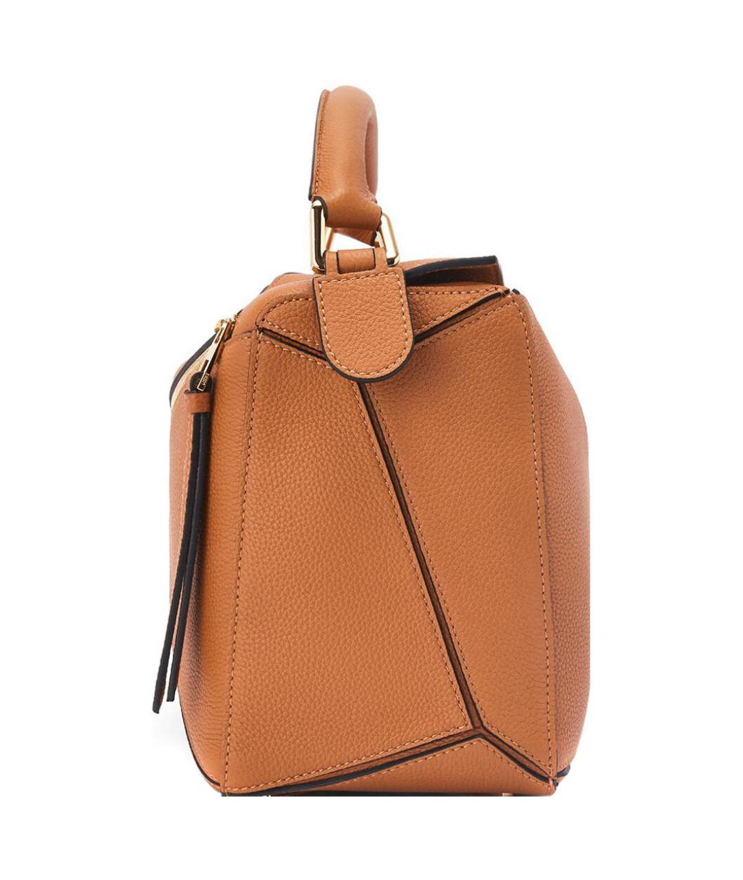 LOEWE Коричневая кожаная сумка через плечо, фото 4