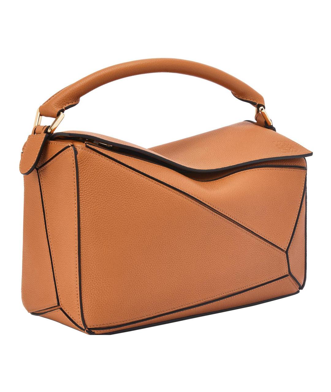 LOEWE Коричневая кожаная сумка через плечо, фото 3